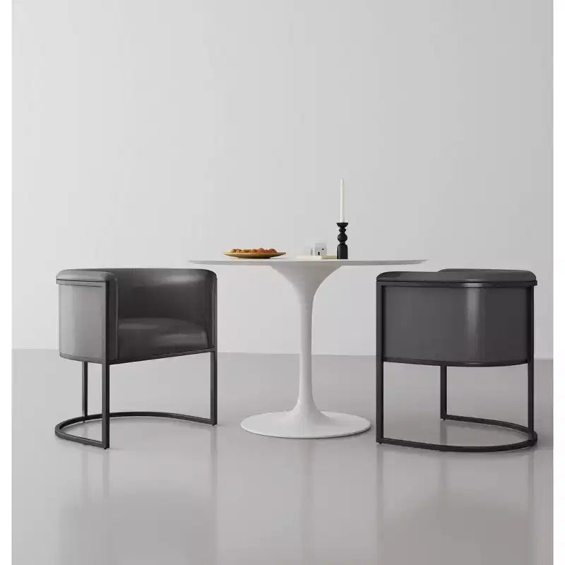 Manhattan Comfort Set of 2 Cosmopolitan Faux Leather Dining Chairs