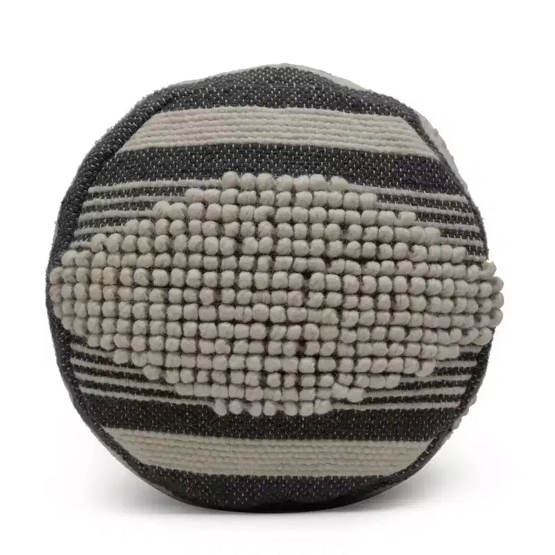 Lucknow Boho Handcrafted Fabric Cylinder Pouf - Christopher Knight Home