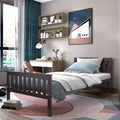 Costway Twin Wood Platform Bed with Headboard and Footboard Mattress Foundation