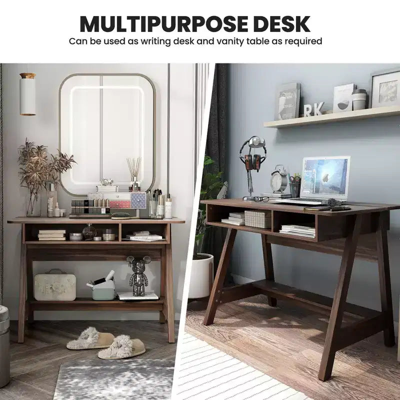 Costway Computer Desk Home Office Writing Workstation w/ Flip Top Compartment