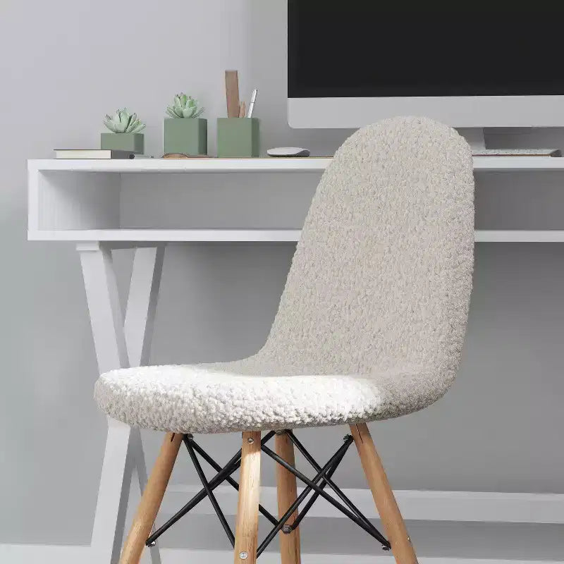 Merrick Lane Lyon Faux Shearling Accent Chair, Modern Accent Chair For Bedroom, Entryway, and Living Room