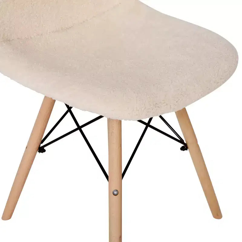 Merrick Lane Lyon Faux Shearling Accent Chair, Modern Accent Chair For Bedroom, Entryway, and Living Room
