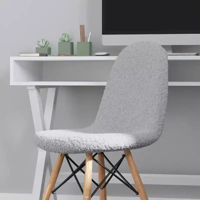 Merrick Lane Lyon Faux Shearling Accent Chair, Modern Accent Chair For Bedroom, Entryway, and Living Room
