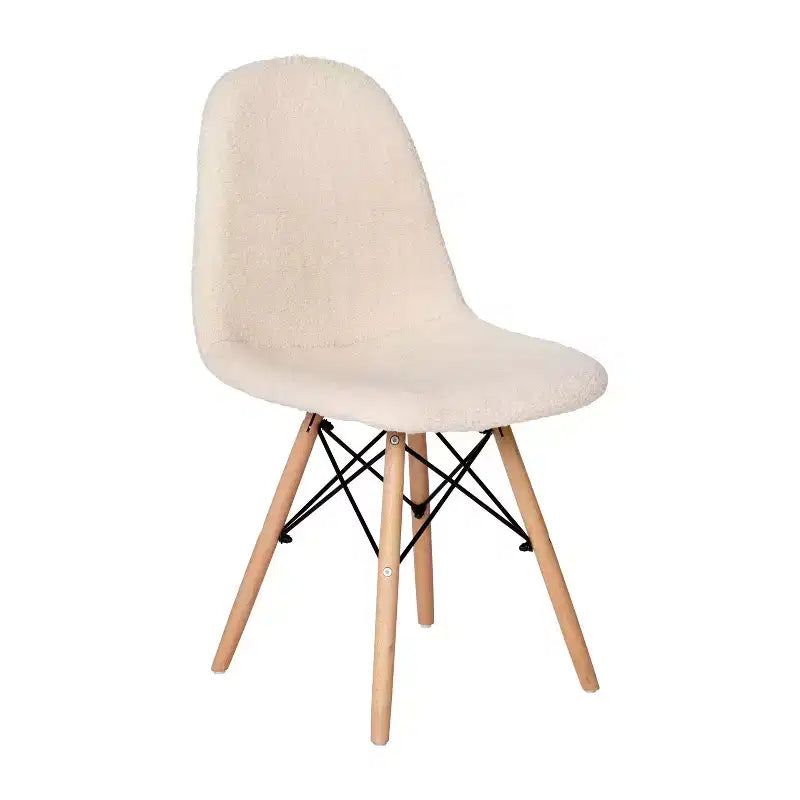 Merrick Lane Lyon Faux Shearling Accent Chair, Modern Accent Chair For Bedroom, Entryway, and Living Room