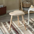 Vintiquewise Decorative Antique Heart Shaped Natural Wooden Accent Stool, Classic Room Decoration