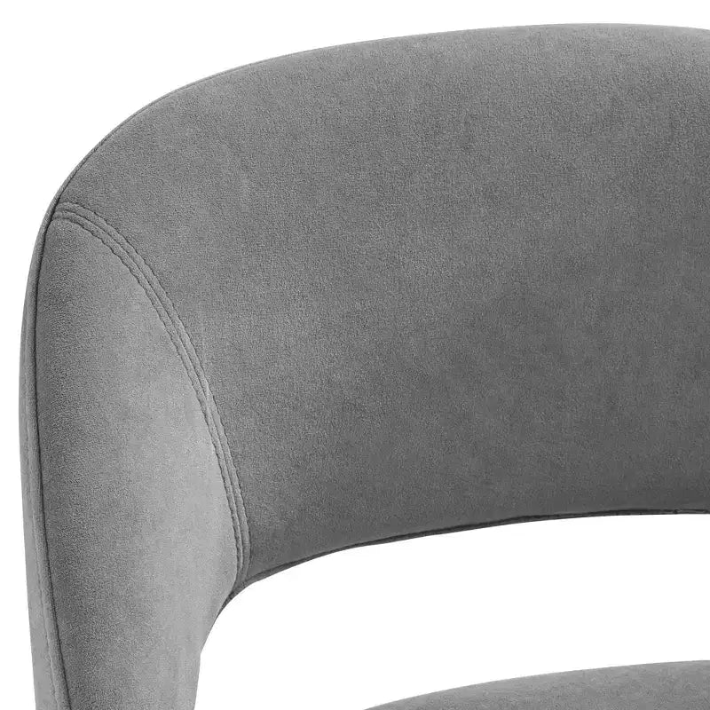 Studio 55D Simone Matte Black Bar Stool 31 1/2 High Modern Dark Gray Velvet Cushion with Backrest Footrest for Kitchen Counter Height Island Shed