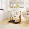 Costway 3-Tier Sofa Side Table with Open Storage Shelf Modern Buffet for Living Room