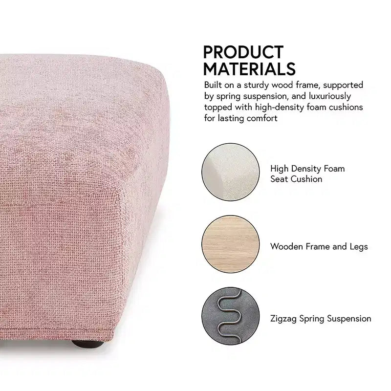 HOMES: Inside + Out Povoa Modern Modular Trapezoidal Ottoman