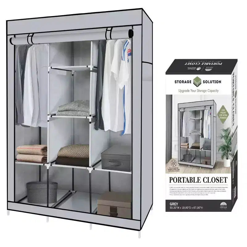 J&V TEXTILES Portable Free Standing Closet