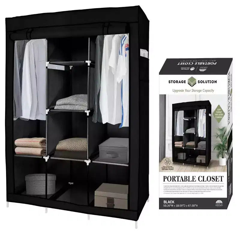 J&V TEXTILES Portable Free Standing Closet